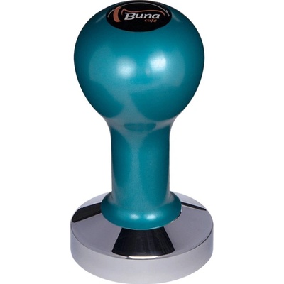 Buna Café tamper kov modrý, TP, nerez lesk, konvexný 58 mm