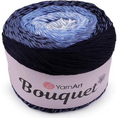 Stoklasa Bavlněná pletací příze Bouquet 250 g Balení: 1 ks, Varianta: 9 (717) modrá tmavá modrá světlá 9 (717) modrá tmavá modrá světlá