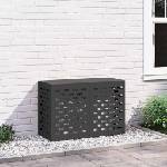 vidaXL Покритие за климатик Черно 90 x 40 x 60 см Стомана (865890)