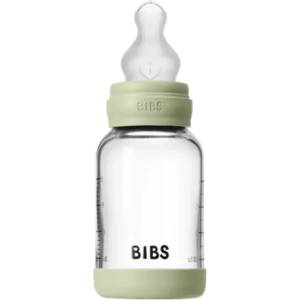 Bibs Стъклена бебешка бутилка Bibs - Със силиконов биберон, 120 ml, Sage (50191250) - ozone