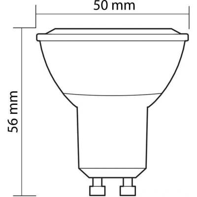 McLED LED žárovka GU10, 4,6W, 2700K, CRI80, vyz. úhel 110°, 360° 400lm