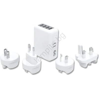 Ecolite XJ4U-USB - Пътен адаптер 4xUSB (EC0158)