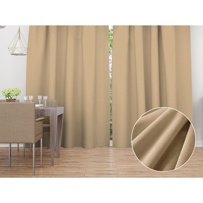 Biante Zamatový záves Velvet Prémium SVP-006 Pieskovo béžový - šírka 270 cm 270x200 cm