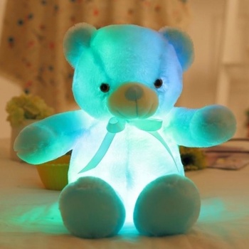 LRS svítící LED medvěd 30 cm plyšák