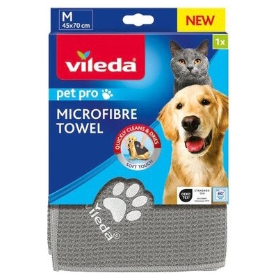 Vileda Pet uterák z mikrovlákna sivý 45 x 70 cm