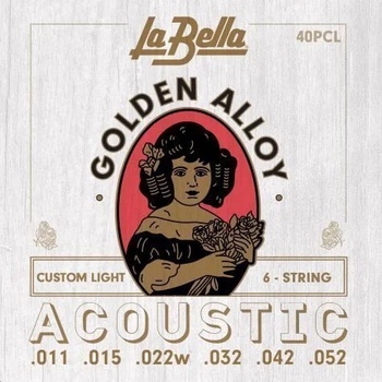 Image 1 of La Bella 40PCL Golden Alloy Струни за акустична китара (LB-40PCL)