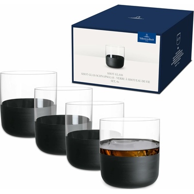 Villeroy & Boch Poháre na pálenku/digestív Manufacture Rock 4 x 40 ml