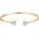 SAVICKI Гривна Bangle, бяло и жълто злато 585, бял диамант 0.06К, 2.5mm