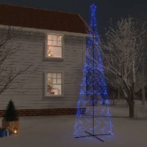 vidaXL Коледна елха конус, синя, 3000 LED, 230x800 см (343515)