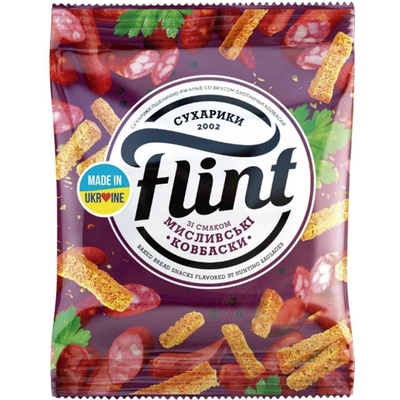 FLINT Snack z pšeničného chleba s príchuťou poľovníckej klobásy 70 g