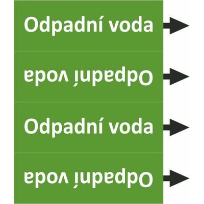 Grafiko | Odpadní voda - průměru trubky o 50 mm - Pás dle ISO 20560 - Materiál Folie s vyšší lepivostí s ochrannou laminací – High tack, Rozměr 105 x 1350 mm