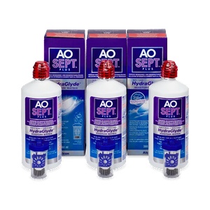 Alcon Разтвор AO SEPT PLUS HydraGlyde 3x360 ml - leshti