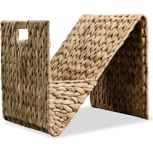 vidaXL Поставка за списания, 31x31x31 см, воден хиацинт (245494)