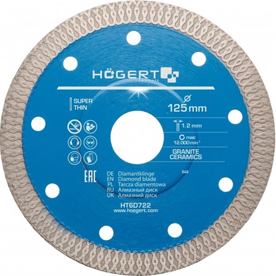 Hogert Diamantový kotouč 125 mm HT6D722
