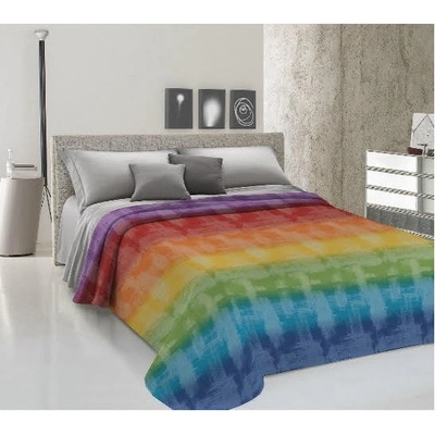 Mondo Italia Přikrývka na postel Piquet Duha vícebarevná 260x280 cm Vícebarevná
