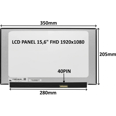LCD PANEL 15, 6" FHD 1920x1080 40PIN MATNÝ IPS 144HZ / BEZ ÚCHYTOV 77030550