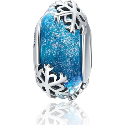 P&J Jewellery Modrý skleněný přívěsek Mrazivá zima CHGS1