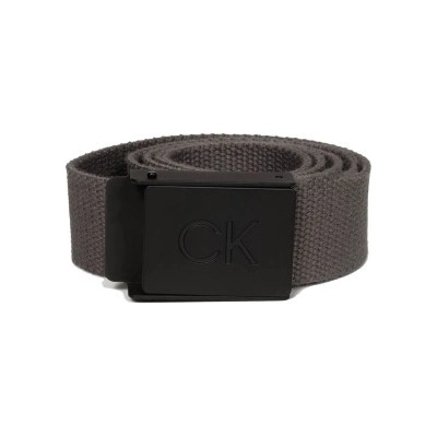 Calvin Klein pánský golfový pásek Monogram Buckle Platinum Collection pánské Tmavě šedá