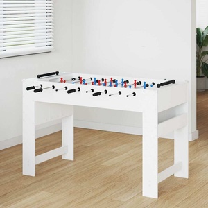 vidaXL Маса за фуутбол Бял 125 x 60, 5 x 80 см Инженерна дървесина (858884)