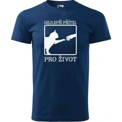 Dobrý Triko pánské tričko Nejlepší přítel Půlnoční modrá