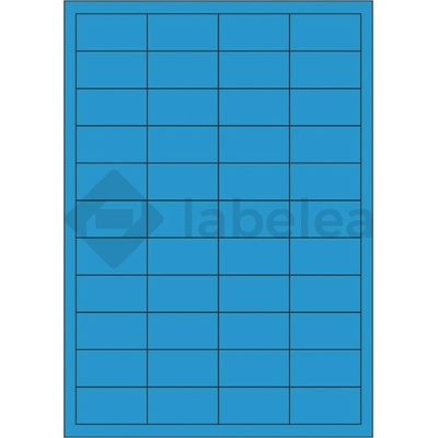 Labelea Samolepiace etikety 48,5x25,4 mm farebné papierové, na hárku A4, pre laserovú a atramentovú tlač, Farba etikiet Modrá, Počet hárkov v balení 100 EPY048025PB044S