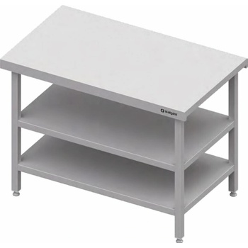 Centrální stůl se 2 policemi 1100x750x880 mm | STALGAST, ST128111 inox