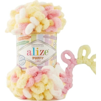 Puffy color pletení bez jehlic/háčku
