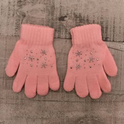 Skye detské ružové rukavice