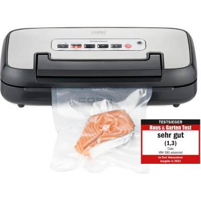 CASO Design VRH 590 advanced vacuum sealer - test winner home & garden test, vacuum sealer, up to 125 vacuum sealing processes non-stop, 2.5 mm thick weld seam, integrated roll compartment, cutter, - 1526