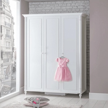 Carmen Трикрилен детски гардероб nil - бял (3575160)