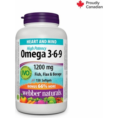 Webber Naturals Omega 3-6-9 1200 mg 150 kapsúl