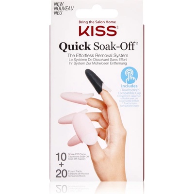KISS Quick Soak-Off Remover Caps комплект за нокти 30 бр