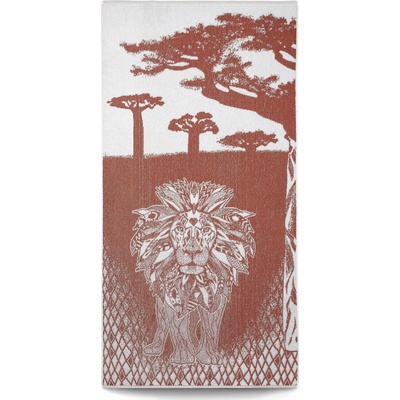Veba osuška ZARA africké léto lev hnědobílá 75 x 150 cm