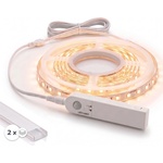 SmartLED Комплект 1x гъвкава LED лента с сензор FLEX LED/3, 6W/4xAA 2 m + 2x вграден профил 1 m (SD0103B)