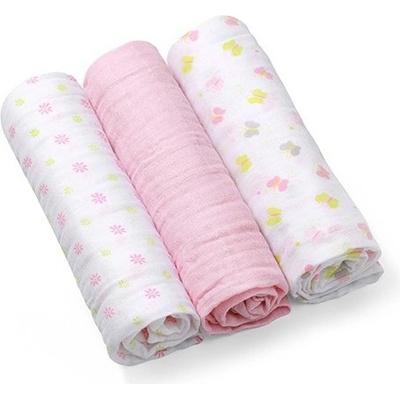 BabyOno Plienky mušelínové Super soft 3ks ružové