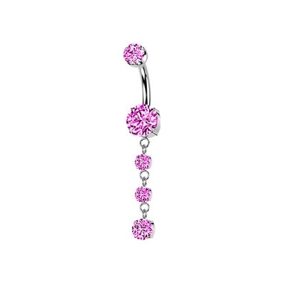 Šperky4U Visací piercing do pupíku TITAN TIT1610