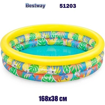 Bestway Детски надуваем басейн, 168x38 см, Bestway 51203 Floral Paradise Play Pool (51203 Floral Paradise Play Pool)