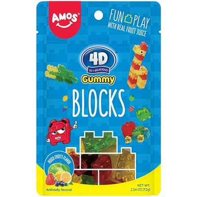 Amos 4D Gummy Blocks 72 g