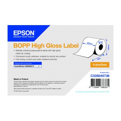 EPSON POKLADNÍ SYSTÉMY BOPP High Gloss Label Cont.R, 203mm x 68m