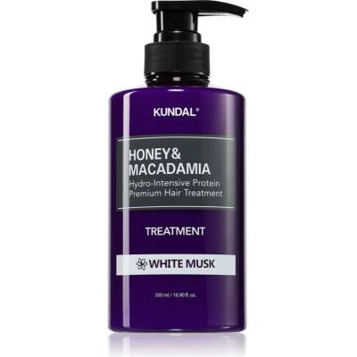 KUNDAL Honey & Macadamia White Musk интензивна хидратираща грижа за суха и увредена коса 500ml