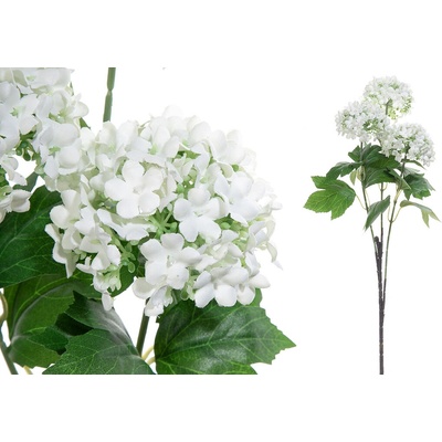 lacne-dekoracie.sk Umelá KALINA 69cm 103WH 3 hlavičky biela