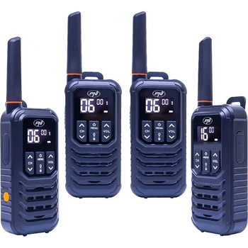 PNI PNI-R80-4 Waterproof PMR Radio Kit 4-Pack IP67 SOS LED 10km (PNI-R80-4)