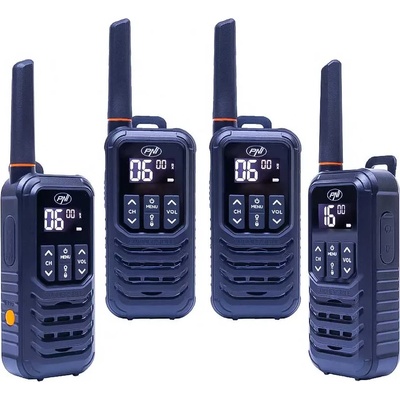PNI PNI-R80-4 Waterproof PMR Radio Kit 4-Pack IP67 SOS LED 10km (PNI-R80-4)