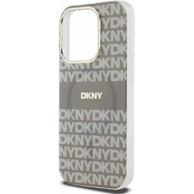 DKNY Repeat Pattern Tonal Stripe MagSafe Case - хибриден удароустойчив кейс с MagSafe за iPhone 11, iPhone XR (бежов)