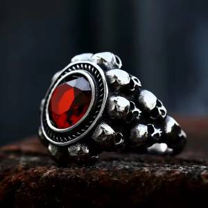 NNM пръстен Red Zircon Punk - SS8-839R червен