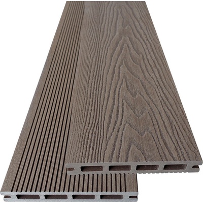 WPC Dřevoplastová terasová prkna 21 x 145 x 4000 mm Coffee 3D – Zboží Mobilmania