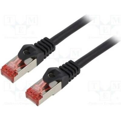 Lanberg PCF6-10CU-0500-BK Patch S/FTP Cat 6 RJ45 vidlice z obou stran lanko Cu 5m