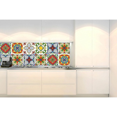DIMEX KI-180-240 Fototapeta do kuchyně Mexické keramické kachličky rozměry 180 x 60 cm