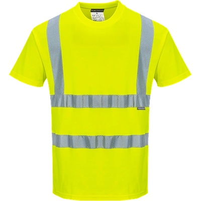 Portwest hi-vis cotton s170 / Функционална светлоотразителна риза - hv жълта xs (s170yerxs)