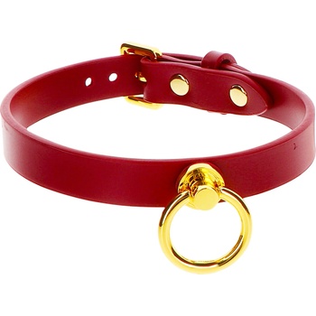 Image 1 of Taboom Bondage in Luxury O-Ring Collar Red